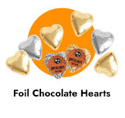 Custom Foil Chocolate Hearts For Halloween