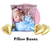 Custom Pillow Boxes For Birth Announcements