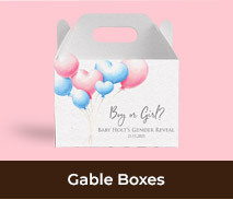 Personalised Gable Boxes For Gender Reveals