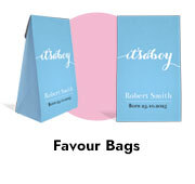 Custom Favour Bags For Birth Announcements