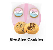 Personalised Bite-Size Cookies For Gender Reveals