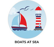 Boats At Sea Personalised Birthday Party Supplies