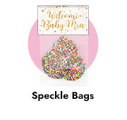 Personalised Birth Announcement Speckle Bags