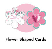 Flower Shaped Mothers Day Cards With Chocolate