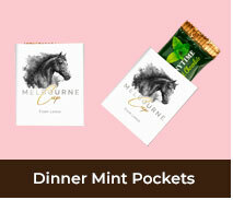 Personalised Dinner Mint Pockets For Spring Racing