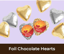 Personalised Foil Chocolate Hearts For Diwali