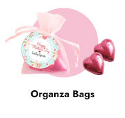 Mother's Day Organza Bags With Choc Hearts