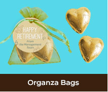 Chocolate Organza Bags For Retirement Parties