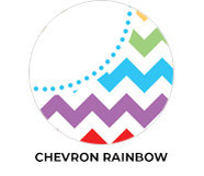 Chevron Rainbow Custom Birthday Party Supplies
