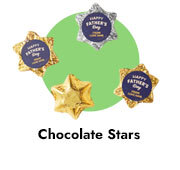 Foil Chocolate Stars For Fathers Day