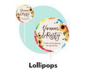 Personalised Wedding Lollipops