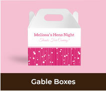 Personalised Gable Boxes For Hens Night Parties