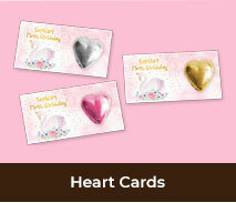 Custom 1st Birthday Heart Cards