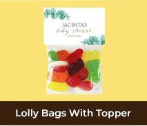 Baby Shower Lolly Bag with Topper