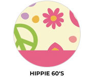 60s Hippy Personalised Birthday Party Supplies