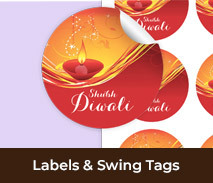 Custom Diwali Stickers And Swing Tags