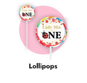 Personalised 1st Birthday Lollipops