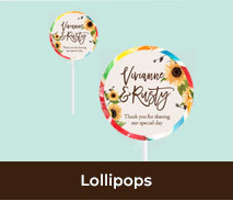 Personalised Wedding Lollipops