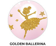 Golden Ballerina Custom Birthday Party Supplies