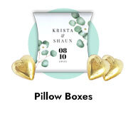 Personalised Pillow Box Wedding Favours