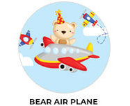 Bear Air Plane Custom Birthday Party Supplies