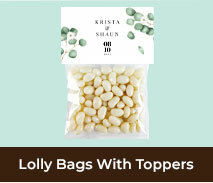 Wedding Lolly Bag with Topper