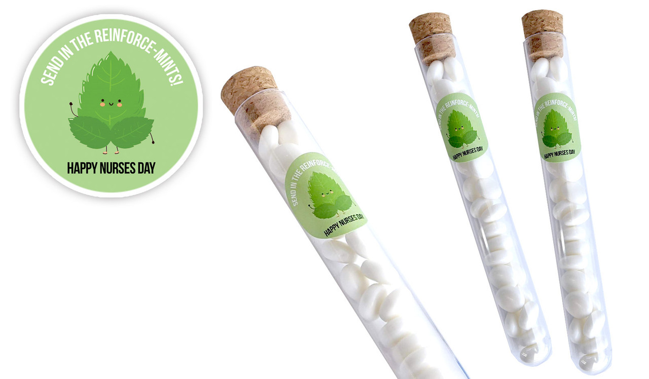 Image of Personalised Nurses Day Mint-Filled Test Tubes