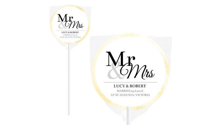 Download Mr And Mrs Announcement Personalised Wedding Lollipops