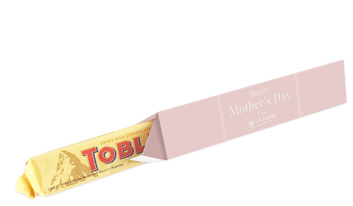 Simple Pink Personalised Toblerone Bar Box For Mothers Day