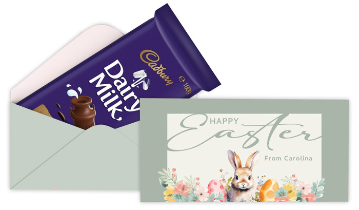 Forest Rabbit Personalised Cadbury Bar Box