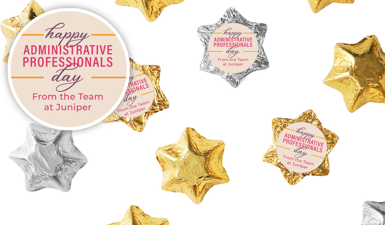 Image of Administrative Professionals Day Foil Chocolate Stars