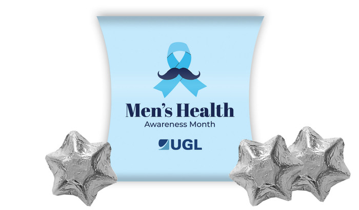 Moustache Ribbon Men's Health / Movember Personalised Pillow Boxes