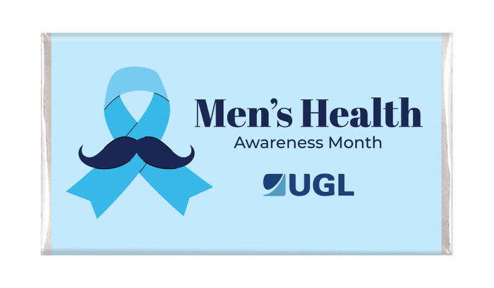 Moustache Ribbon Men's Health / Movember Custom Chocolate Bars