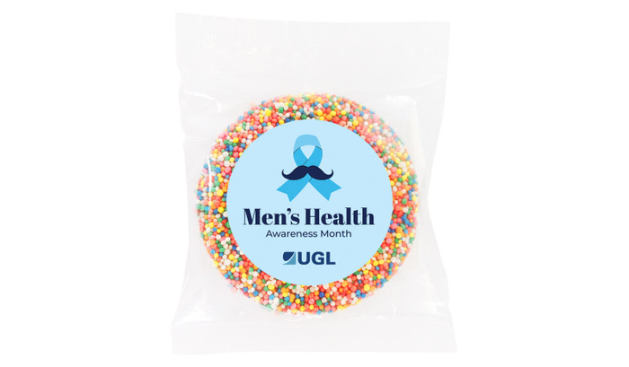 Moustache Ribbon Men's Health / Movember Personalised Chocolate Freckle