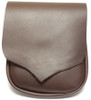 Large freestyle possible bag with rough-edge flap, adjustable shoulder strap, and distressed leather finish by October Country