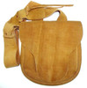 Kit Carson Possible Bag with suede-out leather, beavertail flap, speed load loops, and adjustable strap by October Country