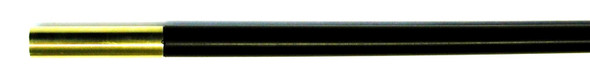 Delrin range rod, 7/16 inch diameter, 47 inches long, with brass tip, heavy-duty muzzleloader rod for range or custom undergun use.