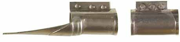 Deluxe 3/8" German silver round ramrod pistol pipe set with smooth finish and tapered tail for traditional muzzleloaders.