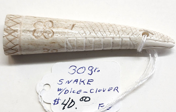 30 gr  Antler Powder Measure Snake/Dice/Clover