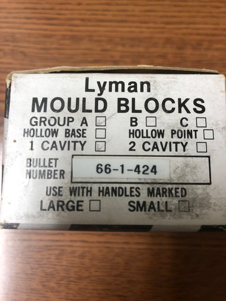 Lyman Black Powder Round Ball Mold .424
