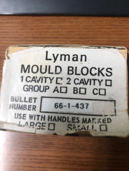 Lyman Black Powder Round Ball Mold .437