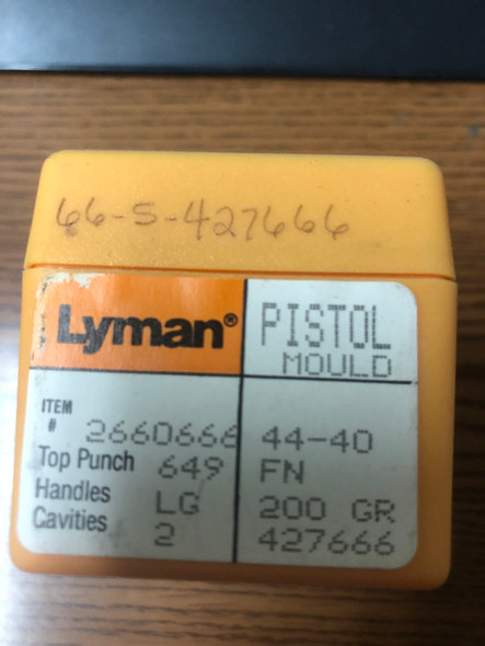 Lyman Pistol Mold .44-40 Cal 220 Gr