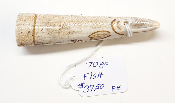 Fish 70 gr. Powder Measure Handcrafted  by Local Artist