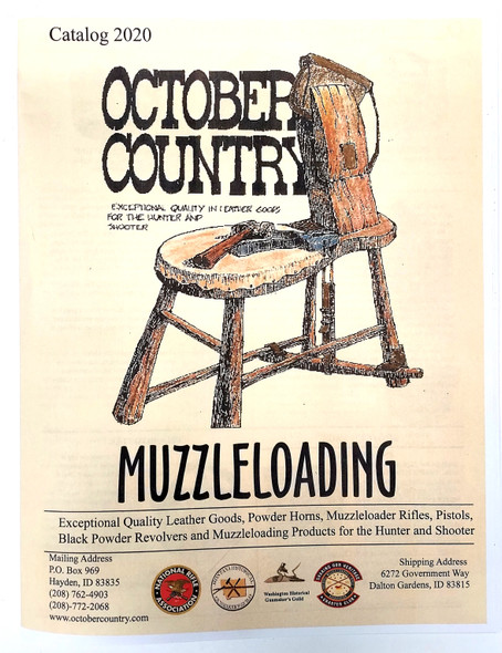 October Country 35-page product catalog with photos, descriptions, and pricing of muzzleloading supplies October Country 35-page product catalog with photos, descriptions, and pricing of muzzleloading supplies
