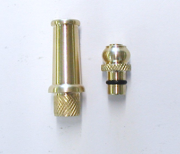 October Country Standard Horn Spout & Plug made of solid brass with 3/8" spout hole and neoprene O-ring for secure, moisture-proof seal