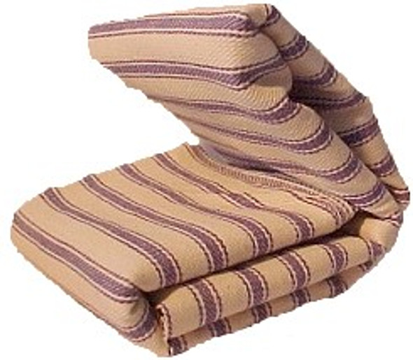 October Country dry pillow ticking bulk sheet, 36" x 9", available in red (.015) or blue (.018) thickness for muzzleloading patches