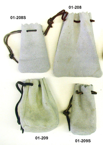 Leather cache bag with flat bottom, available in small and large sizes, handmade by October Country Leather cache bag with flat bottom, available in small and large sizes, handmade by October Country