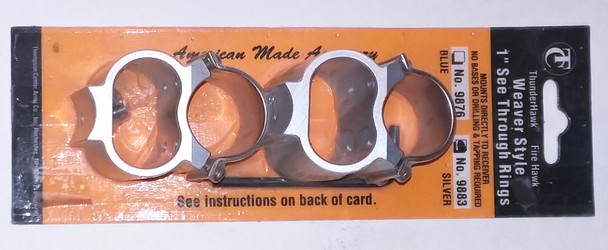 T/C Weaver Style 1-Inch See-Through Scope Rings with Dovetail Mount