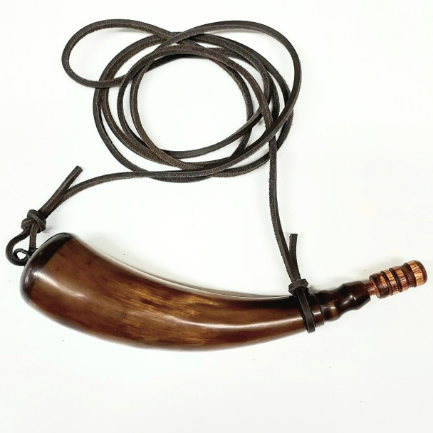 Custom Dark Brown Priming Horn