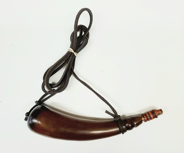 Custom Dark Brown Priming Horn B